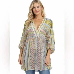 Ivy Jane Semi Sheer Tunic Top